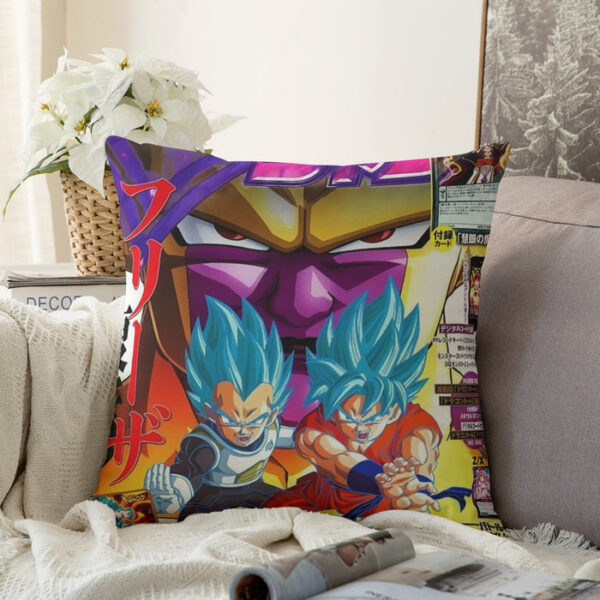 Golden Frieza Super Saiyan God Goku Vegeta Blue Hair 3D Couch Pillowcase