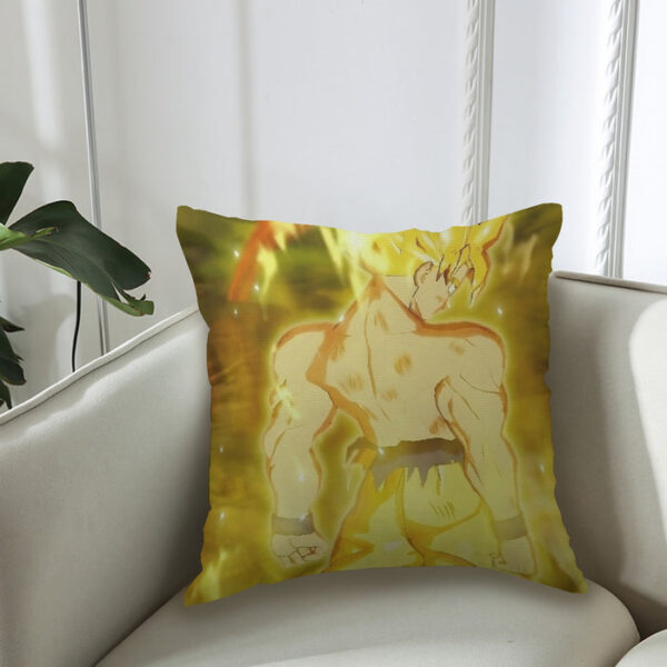 Dragon Ball Goku Super Saiyan Battle Posture Aura Style Couch Pillowcase