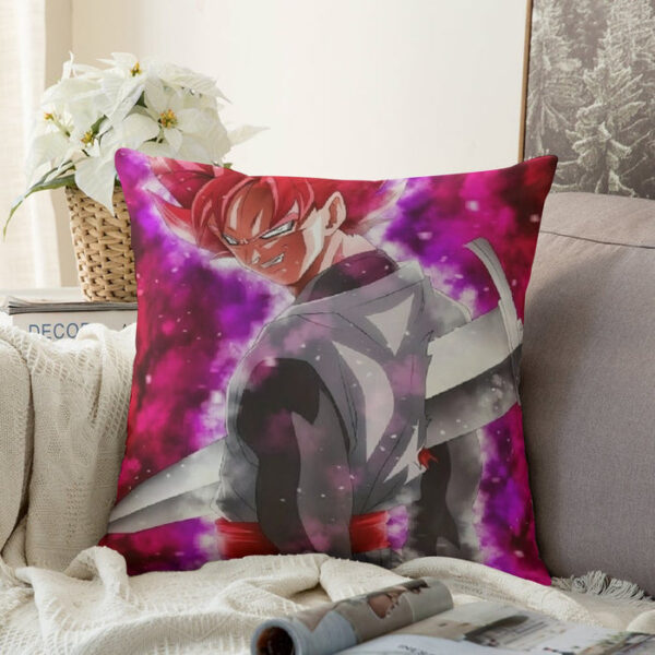 Dragon Ball Super Black Goku Rose Impaled Trunks Sword Couch Pillowcase