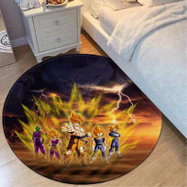 Piccolo Goku And Vegeta Dragon Ball Z round mat