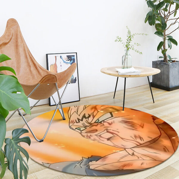 Majin Vegeta Sacrifice Battle Super Saiyan Extraordinary 3D round mat