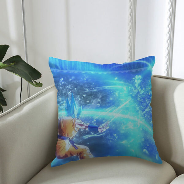 DBZ Goku SSGSS Saiyan God Blue Aura Blasting Streetwear Couch Pillowcase