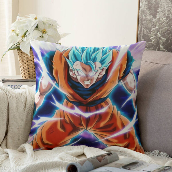 Dragon Ball Goku Blue Super Saiyan Epic Rage Casual Couch Pillowcase