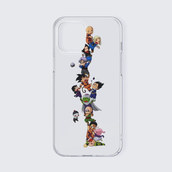 Dragon Ball Z Cute Adorable Chibi DBZ Characters White iPhone 13 Case