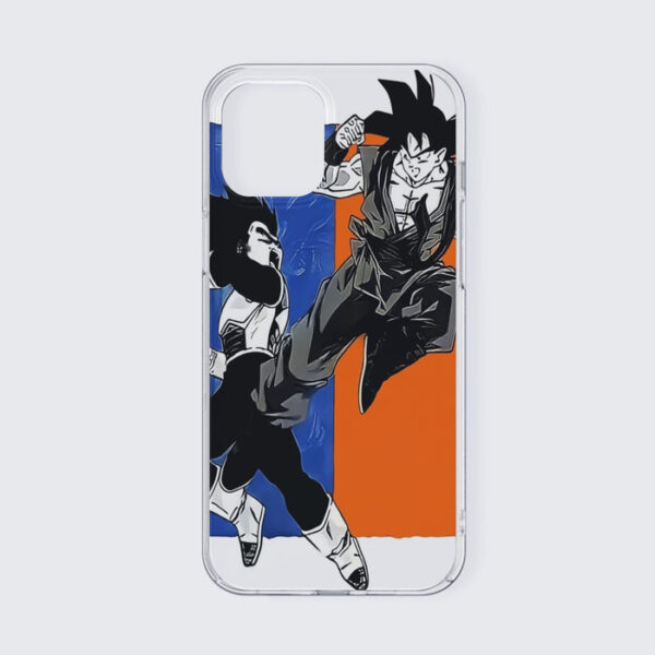 Red Goku And Blue Vegeta Fight Dragon Ball Z iPhone 13 Case