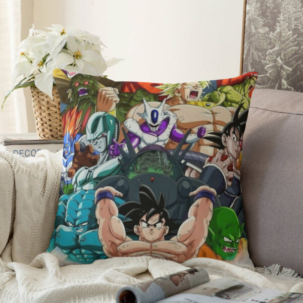 DBZ Goku Spirit Bomb Destroy Villains Cooler Broly Namek Vibrant Couch Pillowcase