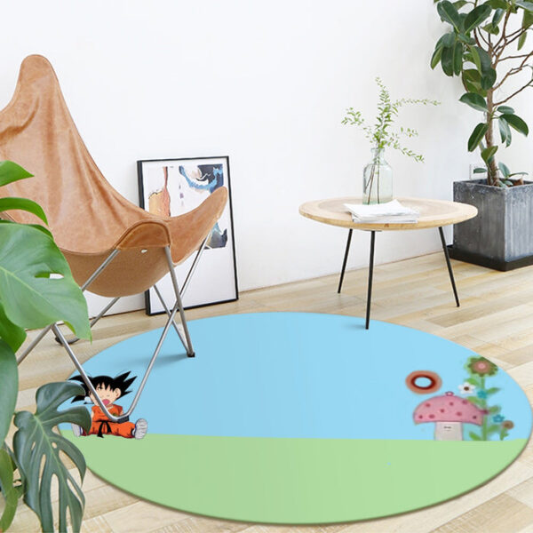 Dragon Ball Goku Kid Cute Day Dreamer Sleeping Anime Design round mat