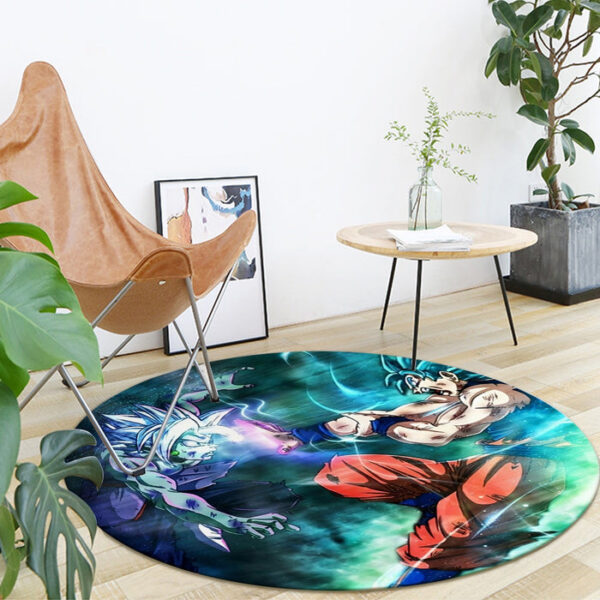 Dragon Ball Fused Zamasu Goku Blue Super Saiyan Epic round mat