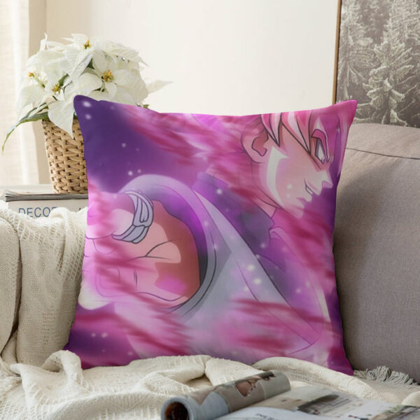 Dragon Ball Super Saiyan Black Goku Rose Cool Casual Couch Pillowcase