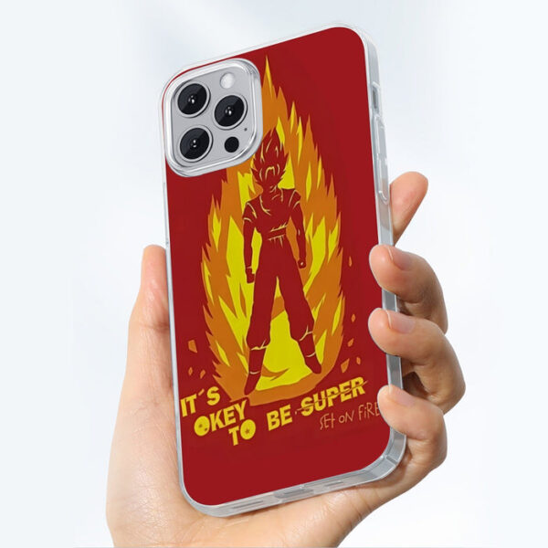 Dragon Ball Z Shirt  Son Goku On Fire Its Okay To Be Super Saiyan iPhone 13 Case