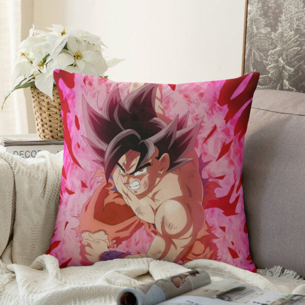 Dragon Ball Super Bruised Goku Red Kaioken Streetwear Couch Pillowcase