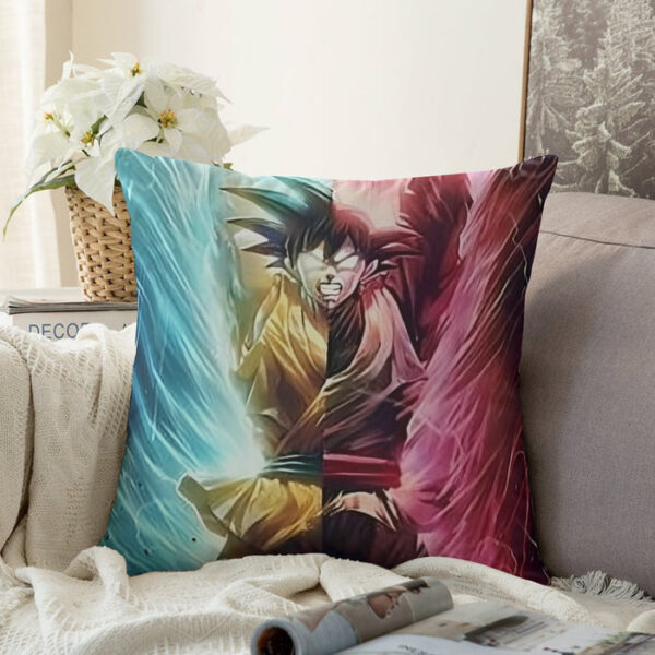 Dragon Ball Super Shirt Black Goku SSGSS Goku Spirit Bomb Couch Pillowcase