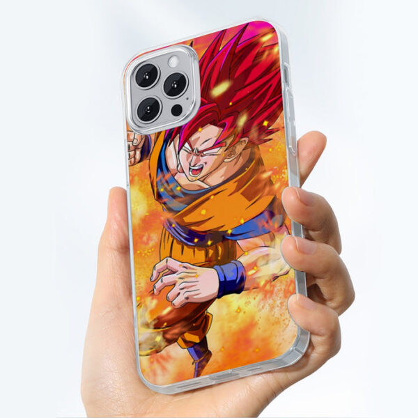 Dragon Ball Goku Super Saiyan Rose Fighting Design iPhone 13 Case