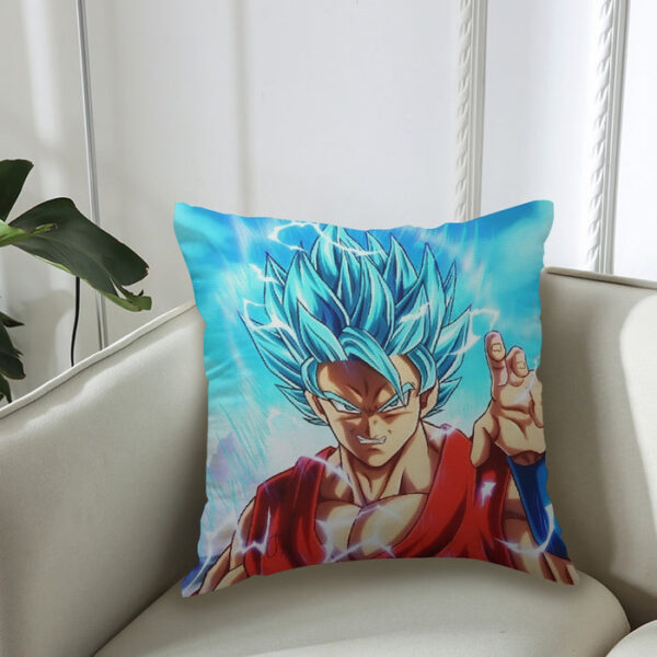 Dragon Ball Super Goku Blue Lightning SSGSS Design Couch Pillowcase