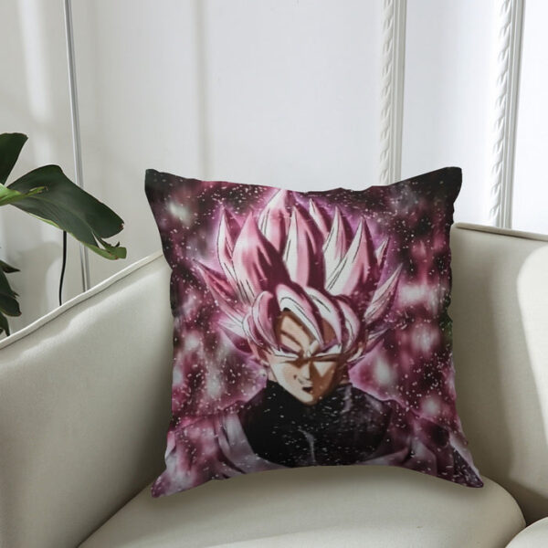 Dragon Ball Z Super Saiyan Goku Black Rose Pink Couch Pillowcase