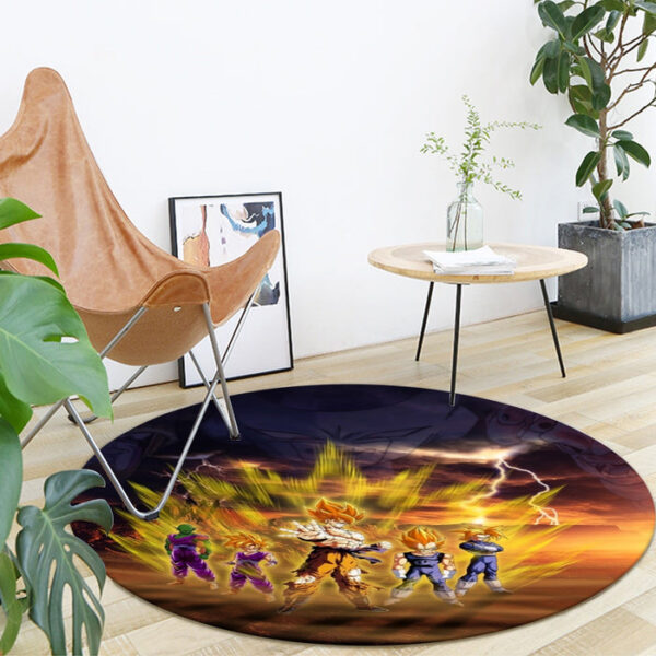 Piccolo Goku And Vegeta Dragon Ball Z round mat