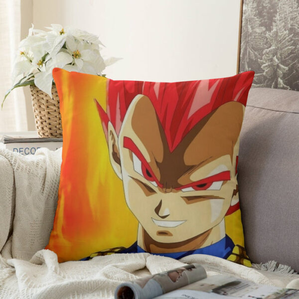 Dragon Ball Vegeta Super Saiyan Red God Vibrant Print Couch Pillowcase