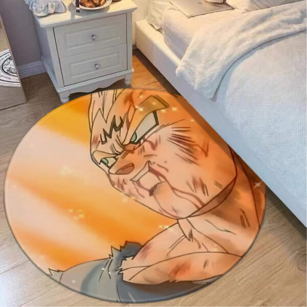 Majin Vegeta Sacrifice Battle Super Saiyan Extraordinary 3D round mat