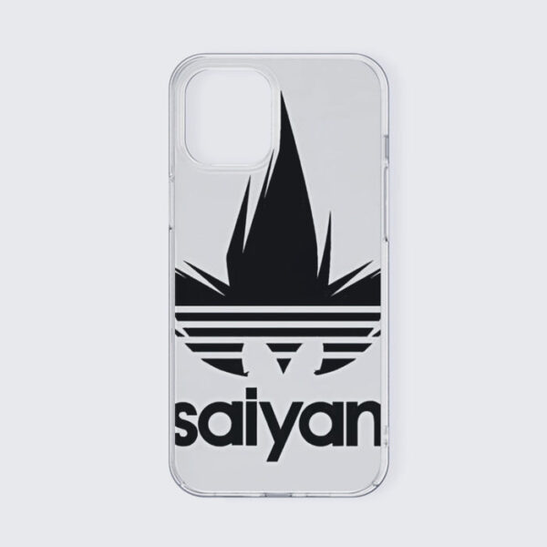 Dragon Ball Z Black Saiyan Adidas Parody Print Gray iPhone 13 Case