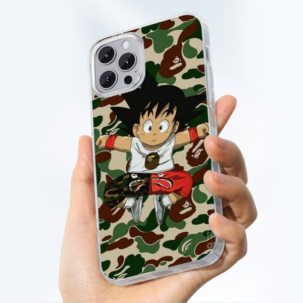 Dragon Ball Shirt Jumping Kid Goku Camouflage iPhone 13 Case