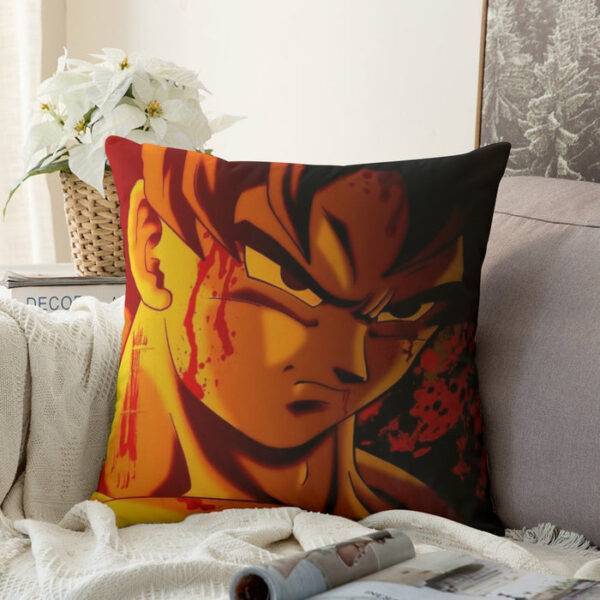 Dragon Ball Z Pissed Serious Son Goku Dope Orange Couch Pillowcase