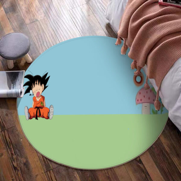 Dragon Ball Goku Kid Cute Day Dreamer Sleeping Anime Design round mat