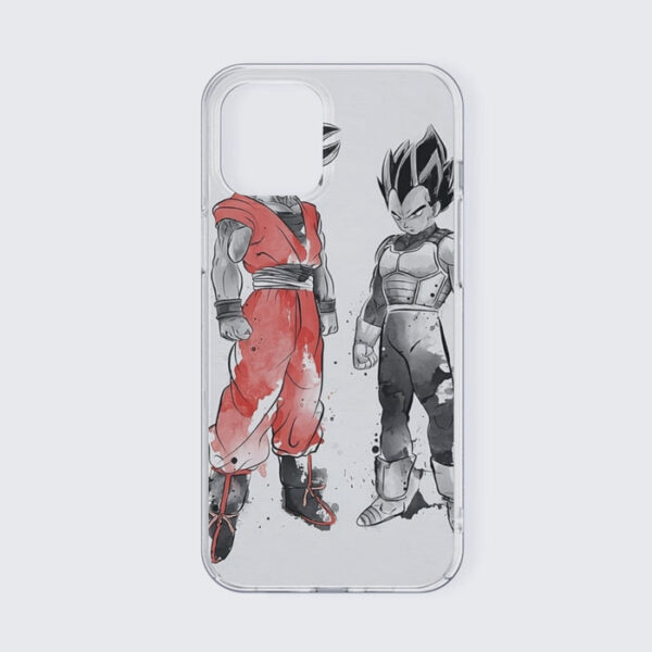 Watercolor Goku And Vegeta Posing Dragon Ball Z iPhone 13 Case