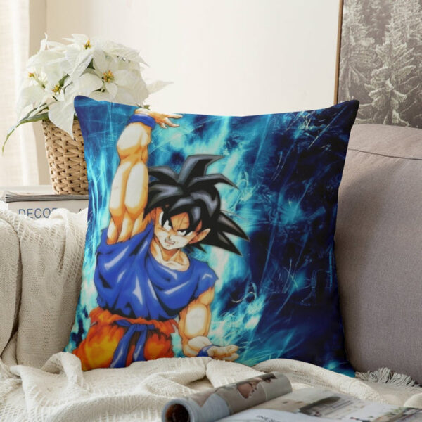 Dragon Ball Z Son Goku Cool Blue Aura Energy Ball Couch Pillowcase