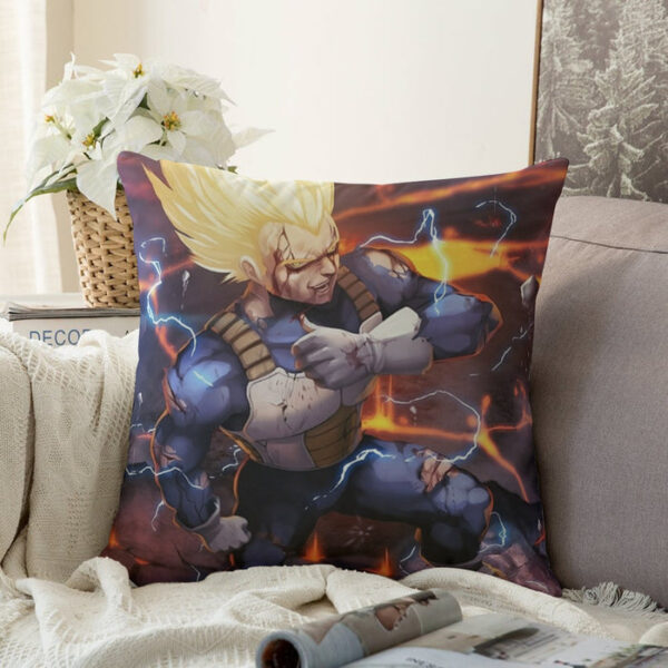 Dragon Ball Z Vegeta Super Saiyan Lightning Custom Couch Pillowcase