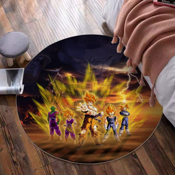 Piccolo Goku And Vegeta Dragon Ball Z round mat