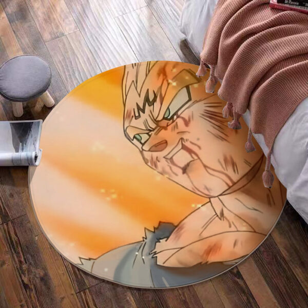 Majin Vegeta Sacrifice Battle Super Saiyan Extraordinary 3D round mat