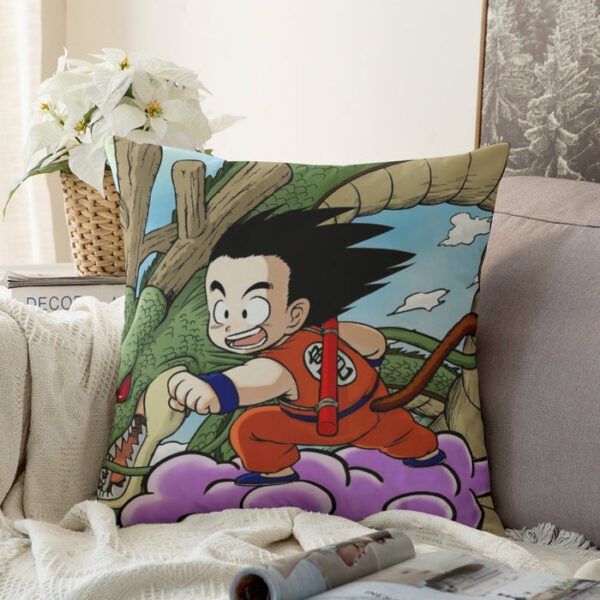 Dragon Ball  Kid Goku Flying With Shenron Couch Pillowcase