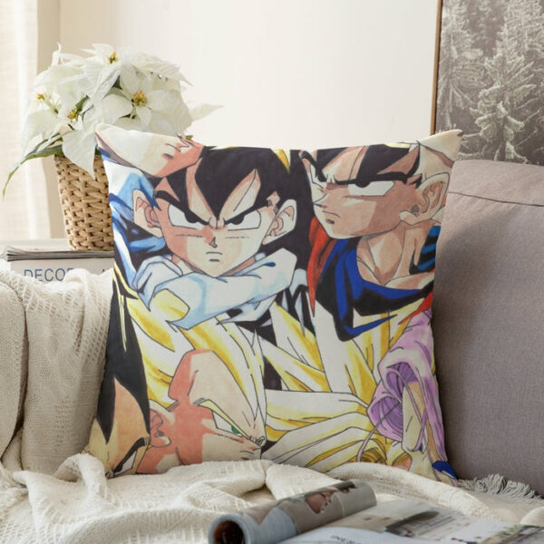 Dragon Ball Goku Vegeta Trunks Gohan Super Saiyan Cool Trending Design Couch Pillowcase