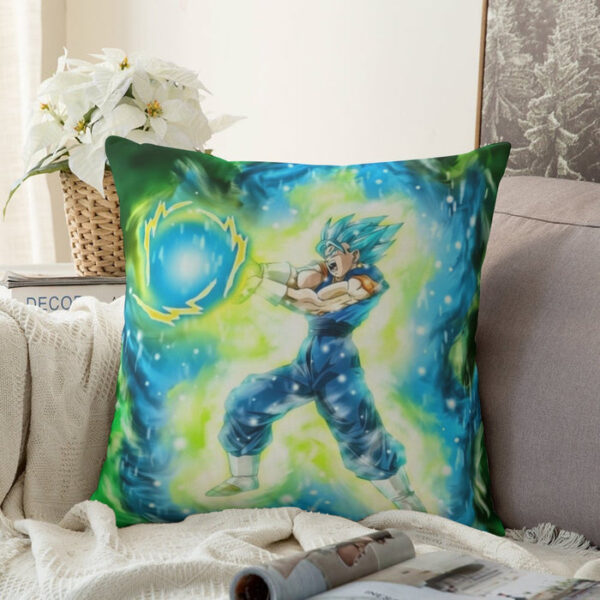 DBZ Goku Super Saiyan Blue SSGSS Kamehameha Power Attack Couch Pillowcase