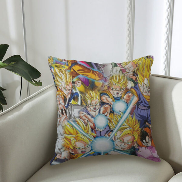 DBZ Goku Gohan Goten Super Saiyan Kamehameha Color Design Couch Pillowcase