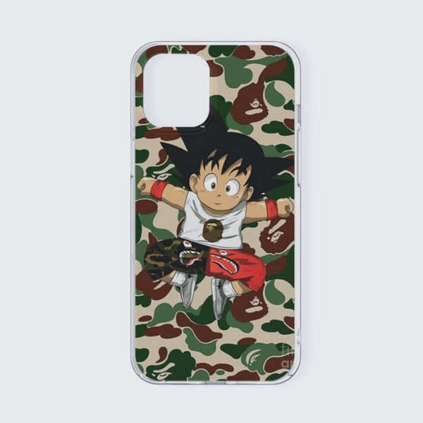 Dragon Ball Shirt Jumping Kid Goku Camouflage iPhone 13 Case