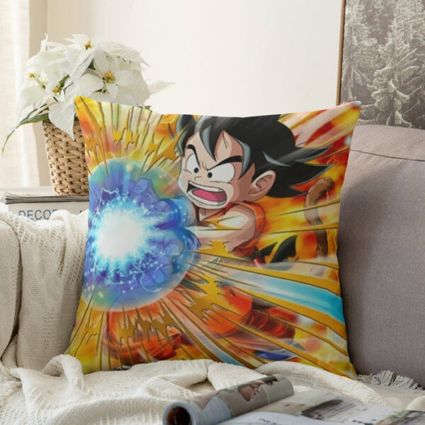 Dragon Ball Energy Kid Goku Blue Kamehameha Couch Pillowcase