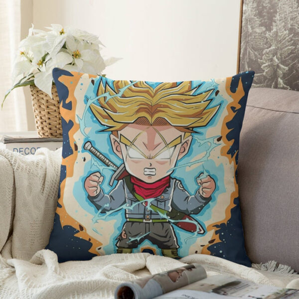 Dragon Ball Future Trunks Saga Super Saiyan Chibi Design Couch Pillowcase