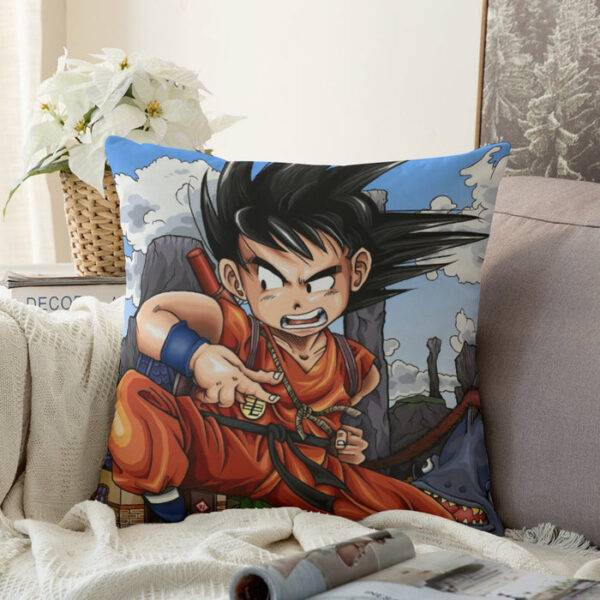 Dragon Ball Anime Angry Kid Goku Sky Clouds Blue 3D Couch Pillowcase