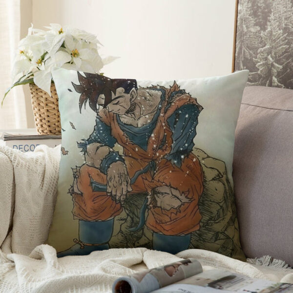 Dragon Ball Gohan Exhausted Sad Simple Design Vintage Streetwear Couch Pillowcase