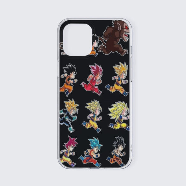 Dragon Ball Anime Son Goku All Form Transformation iPhone 13 Case