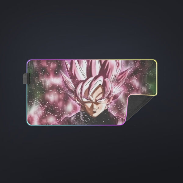 Dragon Ball Z Super Saiyan Goku Black Rose Pink cool LED Mouse Pad