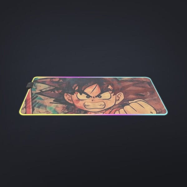 Kid Young Goku Vintage Tie Dye Painting Stylish DBZ 3D cool  LED Mouse Pad