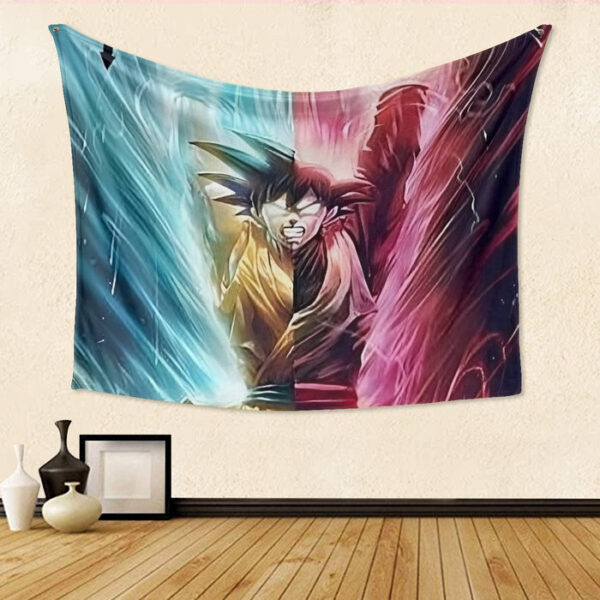 Dragon Ball Super Black Goku SSGSS Goku Spirit Bomb Tapestry