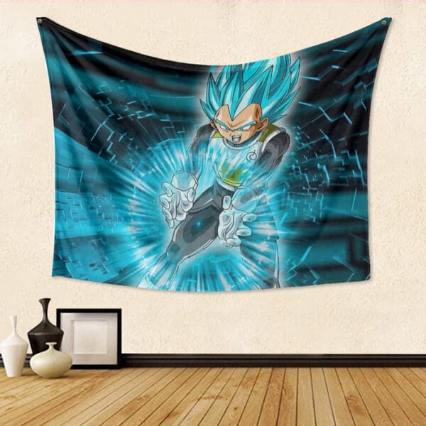 Dragon Ball Super Vegeta Blue Double Galick Gun Epic Tapestry