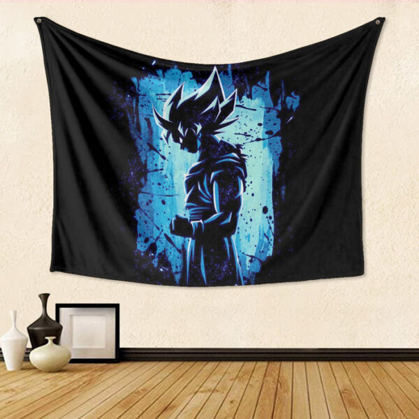 Awesome Goku Blue Design Dragon Ball Z Tapestry