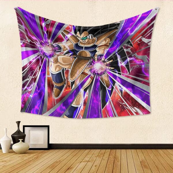 Dragon Ball Z Vibrant Saiyan Raditz Radiant Light Tapestry