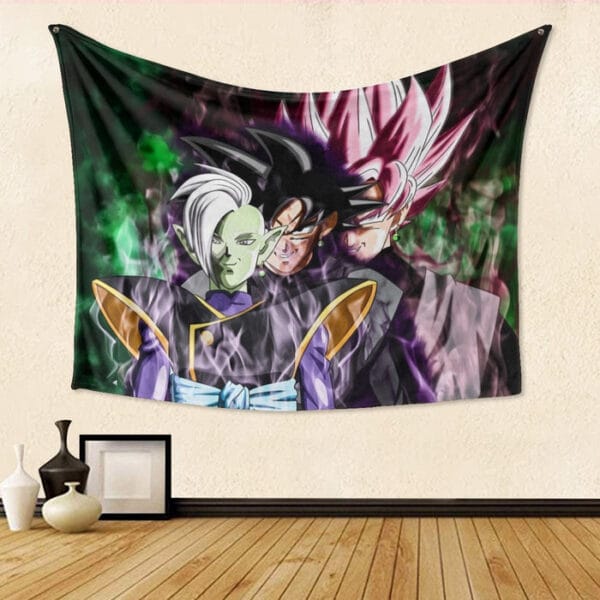 Dragon Ball Super Zamasu Goku Black Goku Rose Cool Tapestry