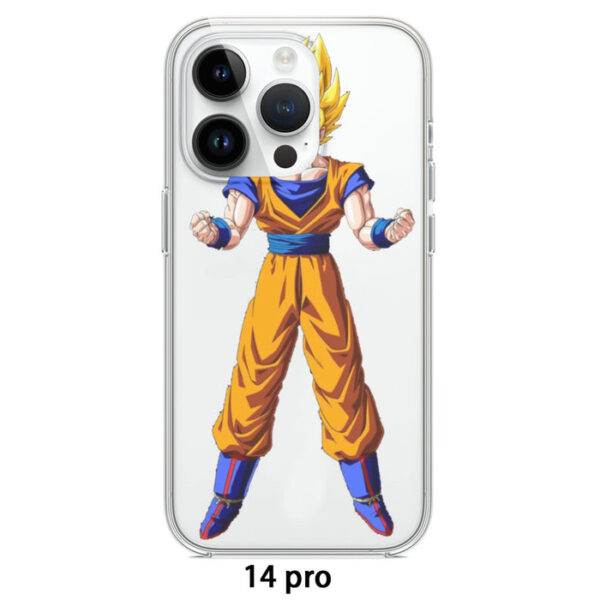 Goku Transformation Thunder Black Super Saiyan iPhone 14 Case