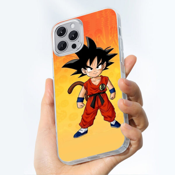 Cute Young Kid Goku Yellow Dragon Ball 3D iPhone 14 Case